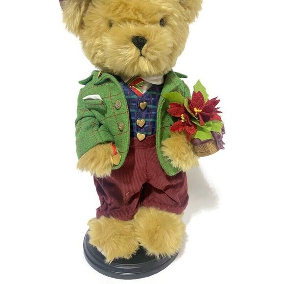 Danbury Mint Christmas Bear Santa Gilbert 2020 16 Inches With Stand and Box NEW - Picture 4 of 11